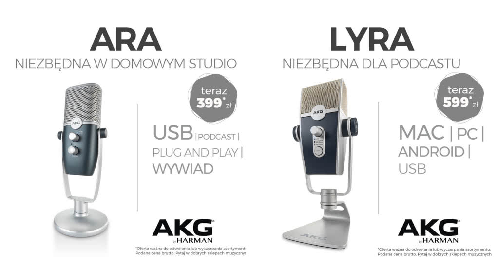 AKG Lyra i Ara w promocyjnych cenach!