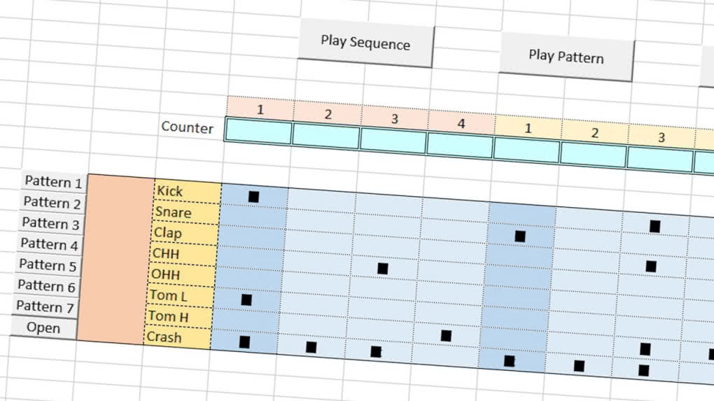 Ktoś stworzył maszynę perkusyjną w... Excelu