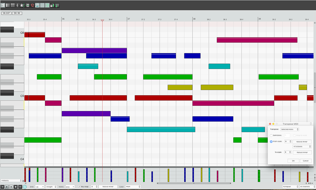 Programowanie akordów MIDI