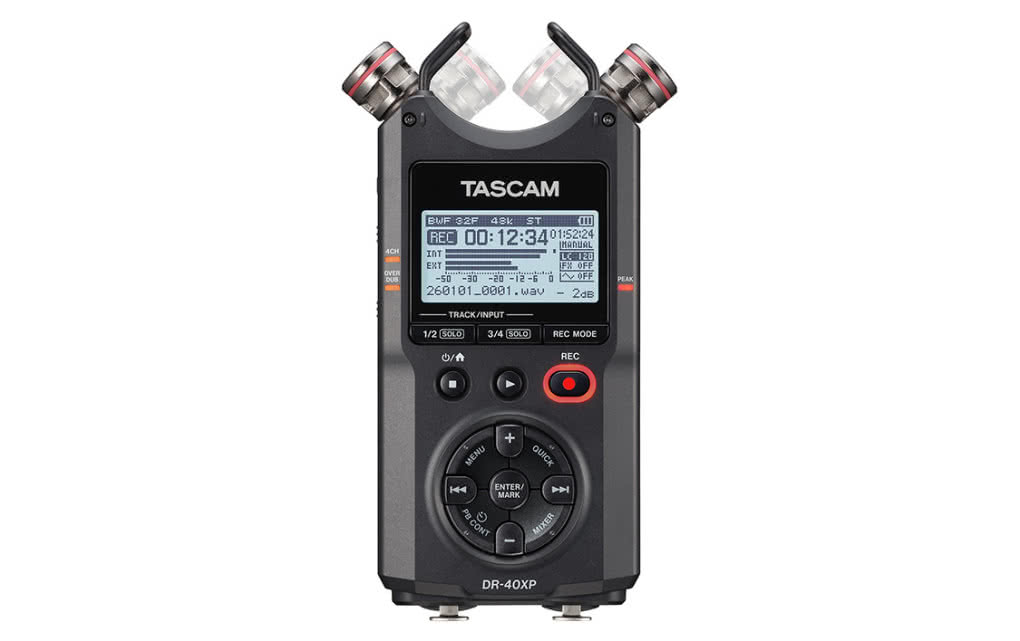TASCAM rozszerza serię przenośnych rejestratorów – model DR-40XP z nagrywaniem 32-bit float