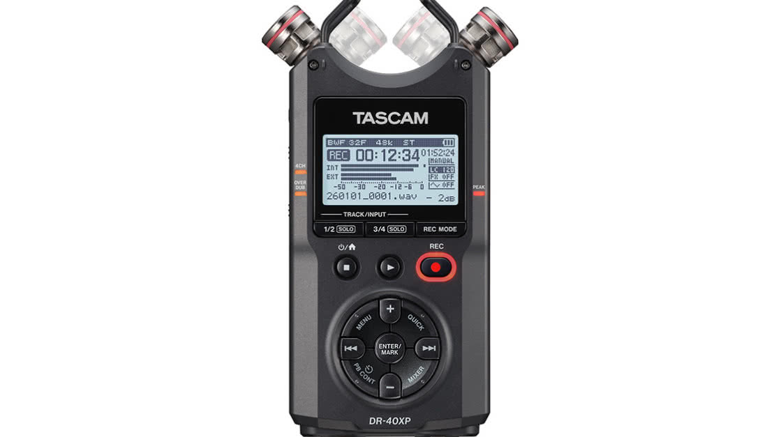TASCAM rozszerza serię przenośnych rejestratorów – model DR-40XP z nagrywaniem 32-bit float