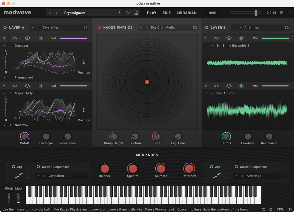 Korg Modwave native - wirtualny syntezator wavetable