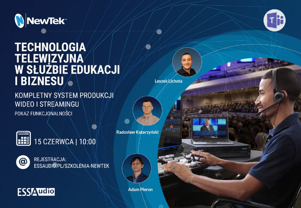Pokaz funkcjonalności NewTek - Technologia telewizyjna w służbie edukacji i biznesu