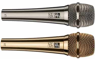 Limitowane wersje mikrofonu sE V7: Gold i Brushed Nickel – scena z odrobiną stylu 