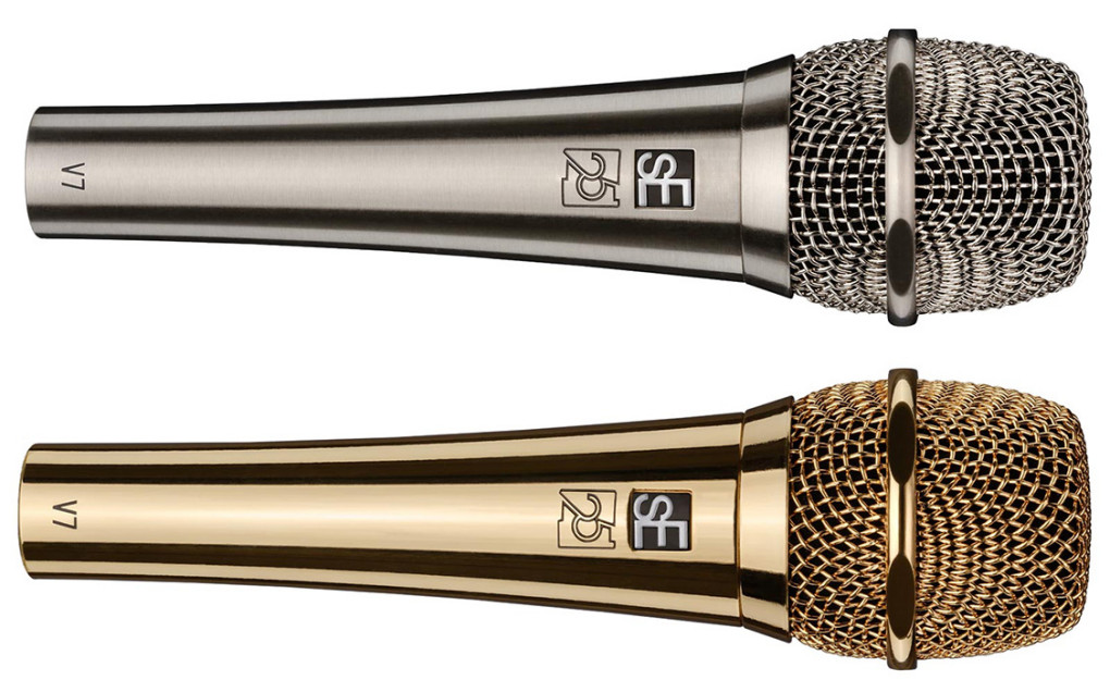 Limitowane wersje mikrofonu sE V7: Gold i Brushed Nickel – scena z odrobiną stylu