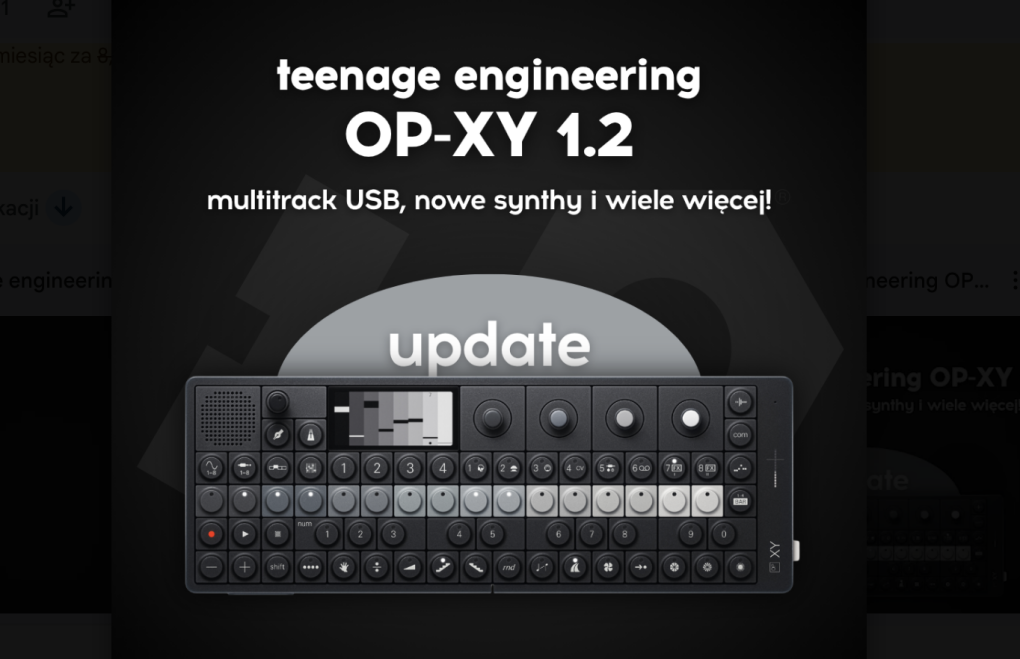 teenage engineering OP–XY 1.2 – wielokanałowe audio USB i nowy syntezator perkusyjny