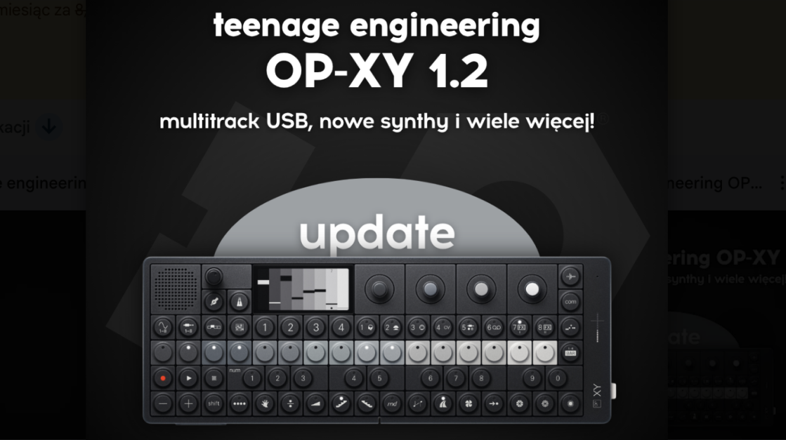 teenage engineering OP–XY 1.2 – wielokanałowe audio USB i nowy syntezator perkusyjny