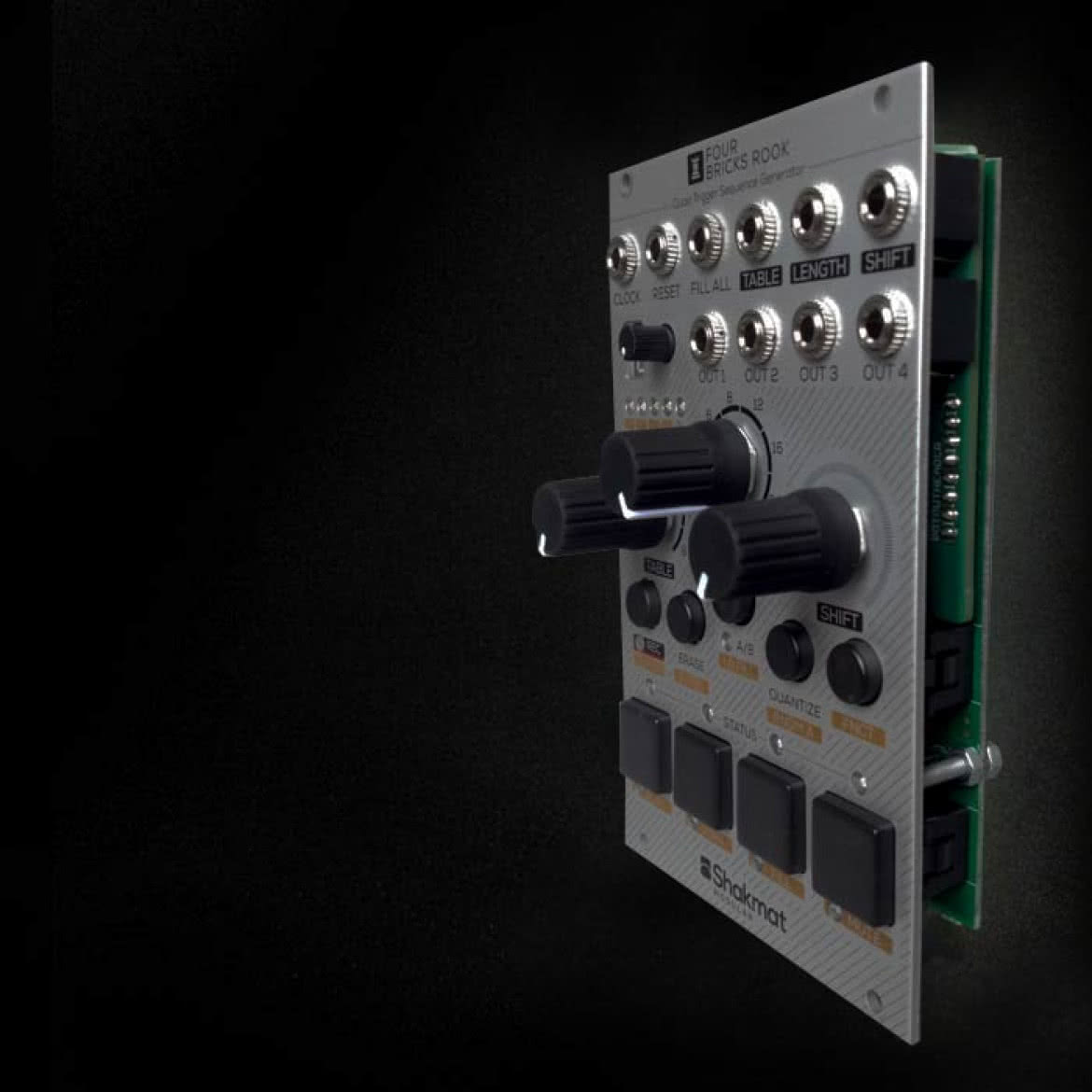 Shakmat Modular Four Bricks - pady perkusyjne oraz sekwencer dla systemów modularnych